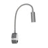 GloboStar® GOOSE 61691 Φωτιστικό Τοίχου - Απλίκα LED 3W 300lm 36° AC 220-240V IP20 - Reading Light - Θερμό Λευκό 2700K Ασημί Αλουμίνιο - Μ6.5 x Π22.5 x Υ23cm - 2 Xρόνια Εγγύηση - ledmania.gr