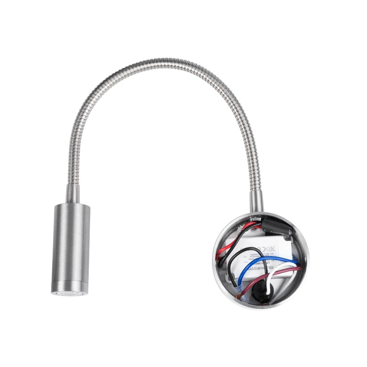 GloboStar® GOOSE 61691 Φωτιστικό Τοίχου - Απλίκα LED 3W 300lm 36° AC 220-240V IP20 - Reading Light - Θερμό Λευκό 2700K Ασημί Αλουμίνιο - Μ6.5 x Π22.5 x Υ23cm - 2 Xρόνια Εγγύηση - ledmania.gr
