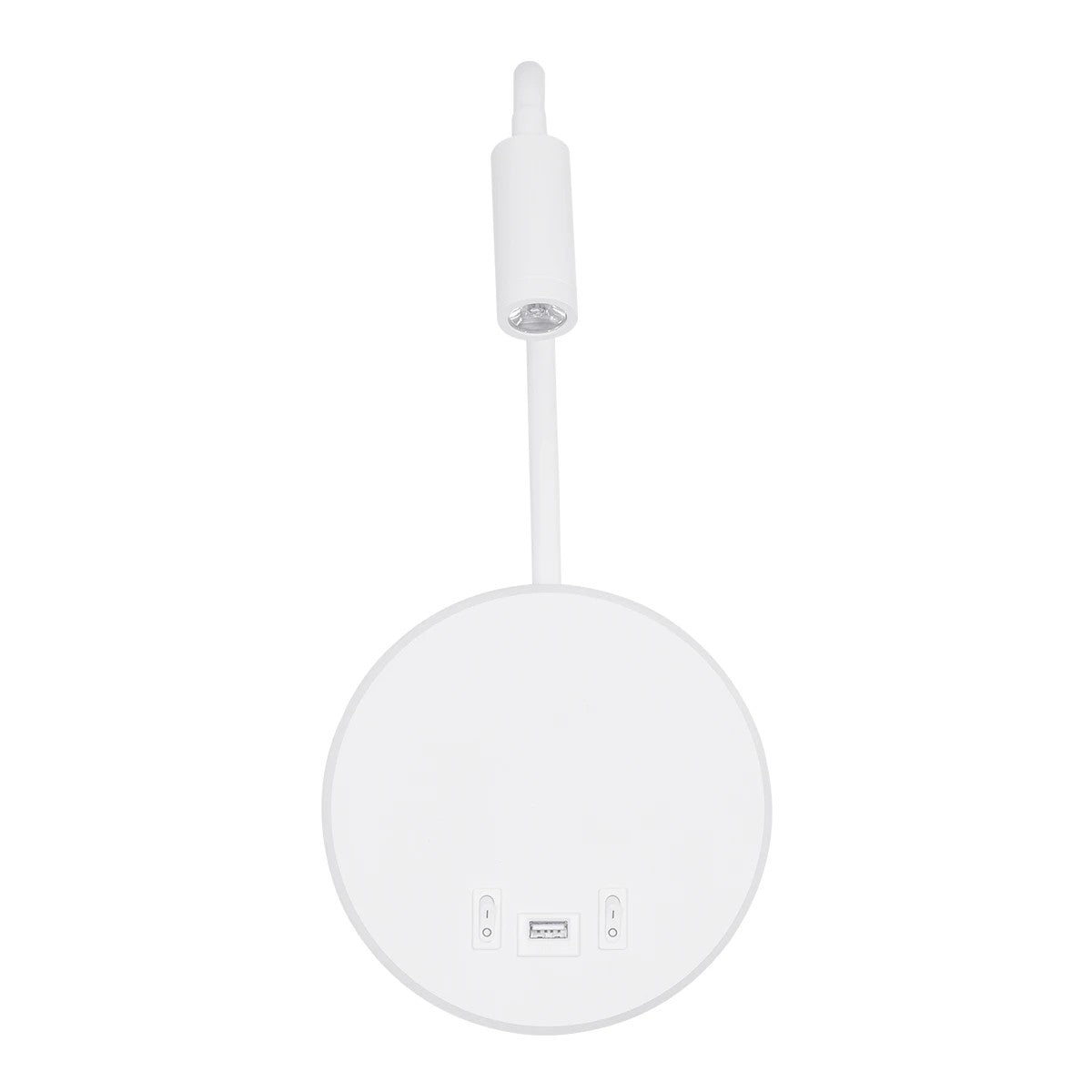 GLOBOSTAR® GOOSE 61693 Μοντέρνο Φωτιστικό Τοίχου - Απλίκα Ξενοδοχείου Reading Light με Φορτιστή USB 3A LED 6W 600lm 36° & 360° AC 220-240V IP20 Θερμό Λευκό 2700K - Bridgelux COB Chip & TÜV SÜD Driver - Λευκό Ματ - Μ15.5 x Π22.5 x Υ30cm - 3 Χρόνια Εγγύηση - ledmania.gr