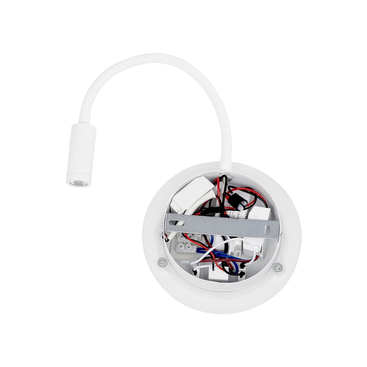 GLOBOSTAR® GOOSE 61693 Μοντέρνο Φωτιστικό Τοίχου - Απλίκα Ξενοδοχείου Reading Light με Φορτιστή USB 3A LED 6W 600lm 36° & 360° AC 220-240V IP20 Θερμό Λευκό 2700K - Bridgelux COB Chip & TÜV SÜD Driver - Λευκό Ματ - Μ15.5 x Π22.5 x Υ30cm - 3 Χρόνια Εγγύηση - ledmania.gr