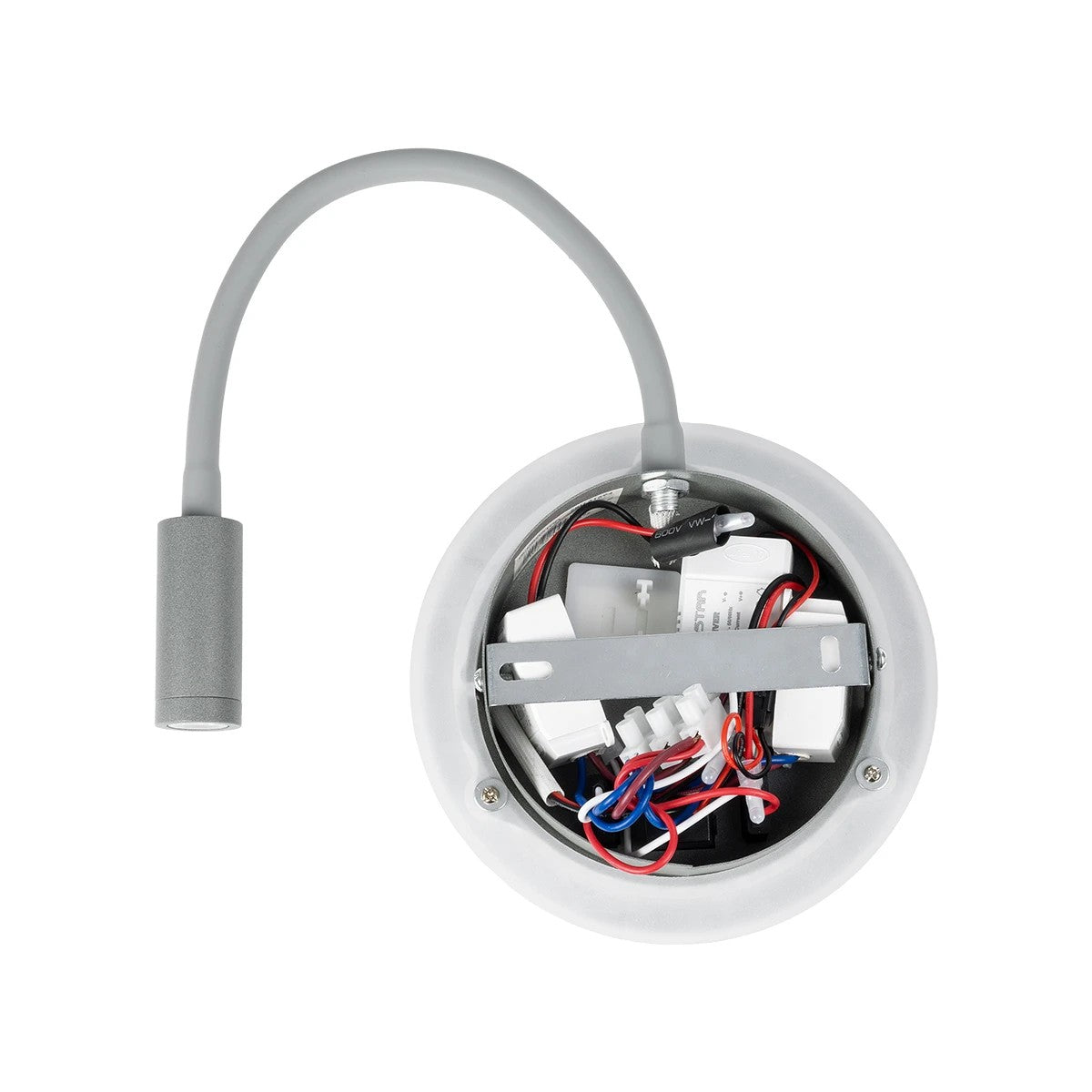 GloboStar® GOOSE 61694 Φωτιστικό Τοίχου - Απλίκα LED 6W 600lm 36° AC 220-240V IP20  - Reading Light & 360° Κρυφός Φωτισμός - Φορτιστής USB 3A - Θερμό Λευκό 2700K Γκρι Αλουμίνιο - Μ15.5 x Π22.5 x Υ30cm - 2 Xρόνια Εγγύηση - ledmania.gr