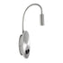 GLOBOSTAR® GOOSE 61696 Μοντέρνο Φωτιστικό Τοίχου - Απλίκα Ξενοδοχείου Reading Light με Φορτιστή USB 3A LED 6W 540lm 36° & 360° AC 220-240V IP20 Θερμό Λευκό 2700K - CREE XPE & Lumileds SMD Chip - Νίκελ Βούρτσας - Μ15.5 x Π15 x Υ30.5cm - 3 Χρόνια Εγγύηση
