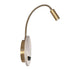 GLOBOSTAR® GOOSE 61697 Μοντέρνο Φωτιστικό Τοίχου - Απλίκα Ξενοδοχείου Reading Light με Φορτιστή USB 3A LED 6W 540lm 36° & 360° AC 220-240V IP20 Θερμό Λευκό 2700K - CREE XPE & Lumileds SMD Chip - Χρυσό Βούρτσας - Μ15.5 x Π15 x Υ30.5cm - 3 Χρόνια Εγγύηση