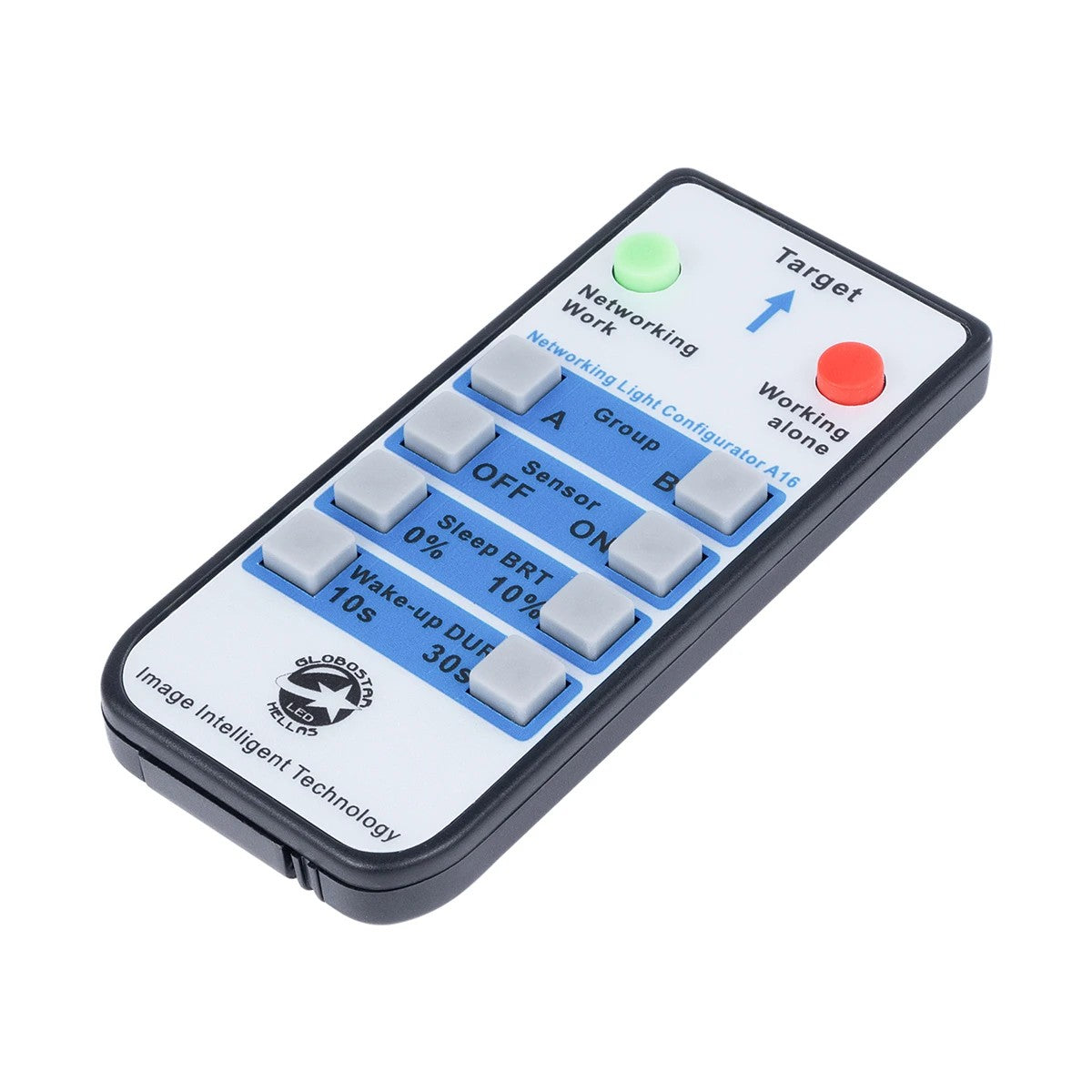 GLOBOSTAR® SMARTGROUP-REM 61703 Ασύρματο Χειριστήριο IR για όλα τα Φωτιστικά Τεχνολογίας Smart Group Linkable Control System 2.4Ghz DC 3V CR 2032 IP20 Γκρι με Μαύρο Πλαστικό ABS - Μ9 x Π4 x Υ1.5cm - 5 Χρόνια Εγγύηση - ledmania.gr