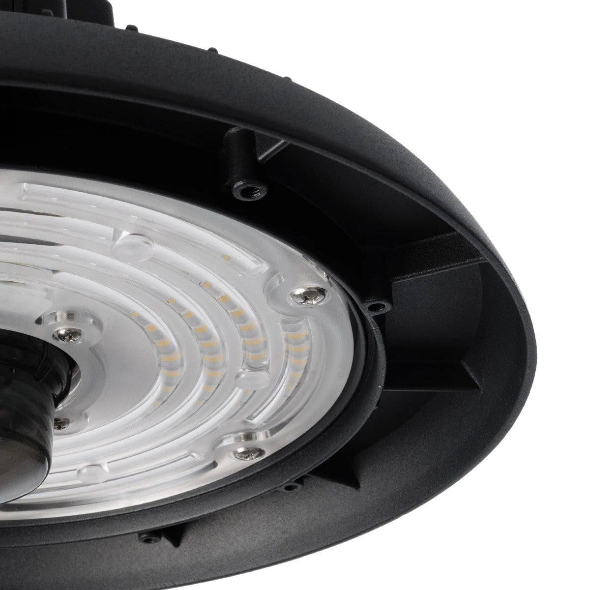 GLOBOSTAR® INDUSTRY 61704 Βιομηχανικό Φωτιστικό Καμπάνα High Bay UFO Τεχνολογίας Smart Group Linkable Control System 2.4Ghz με Αισθητήρα Κίνησης Microwave LED 100W 15000lm SDCM<5 90° AC 85-265V Αδιάβροχο IP65 IK08 Μαύρο Χυτό Αλουμίνιο - Φυσικό Λευκό 50... - ledmania.gr