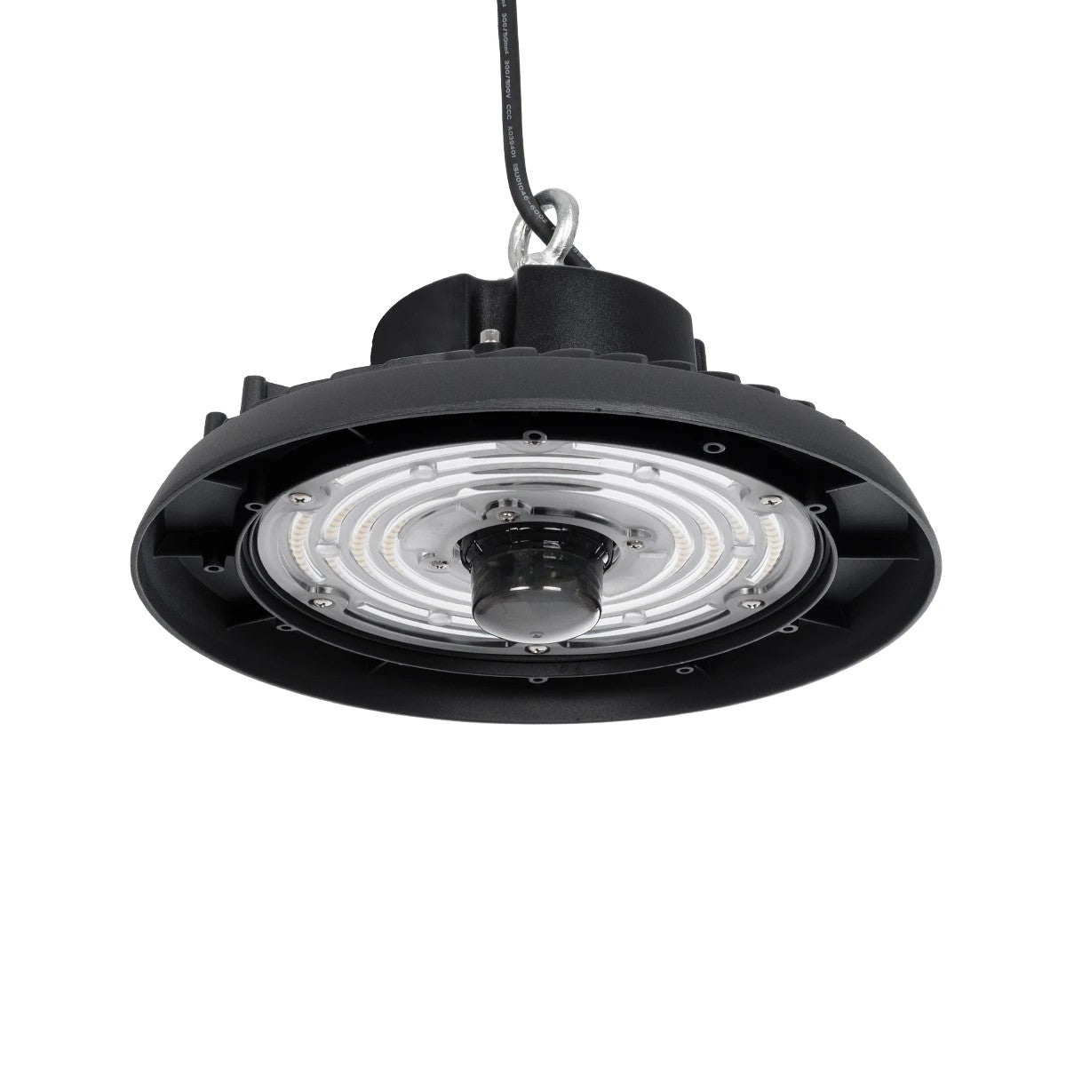 GLOBOSTAR® INDUSTRY 61705 Βιομηχανικό Φωτιστικό Καμπάνα High Bay UFO Τεχνολογίας Smart Group Linkable Control System 2.4Ghz με Αισθητήρα Κίνησης Microwave LED 150W 22500lm SDCM<5 90° AC 85-265V Αδιάβροχο IP65 IK08 Μαύρο Χυτό Αλουμίνιο - Φυσικό Λευκό 50... - ledmania.gr