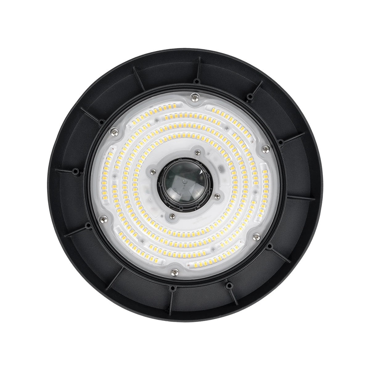 GLOBOSTAR® INDUSTRY 61705 Βιομηχανικό Φωτιστικό Καμπάνα High Bay UFO Τεχνολογίας Smart Group Linkable Control System 2.4Ghz με Αισθητήρα Κίνησης Microwave LED 150W 22500lm SDCM<5 90° AC 85-265V Αδιάβροχο IP65 IK08 Μαύρο Χυτό Αλουμίνιο - Φυσικό Λευκό 50... - ledmania.gr