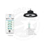 GLOBOSTAR® INDUSTRY 61706 Βιομηχανικό Φωτιστικό Καμπάνα High Bay UFO Τεχνολογίας Smart Group Linkable Control System 2.4Ghz με Αισθητήρα Κίνησης Microwave LED 200W 30000lm SDCM<5 90° AC 85-265V Αδιάβροχο IP65 IK08 Μαύρο Χυτό Αλουμίνιο - Φυσικό Λευκό 50... - ledmania.gr