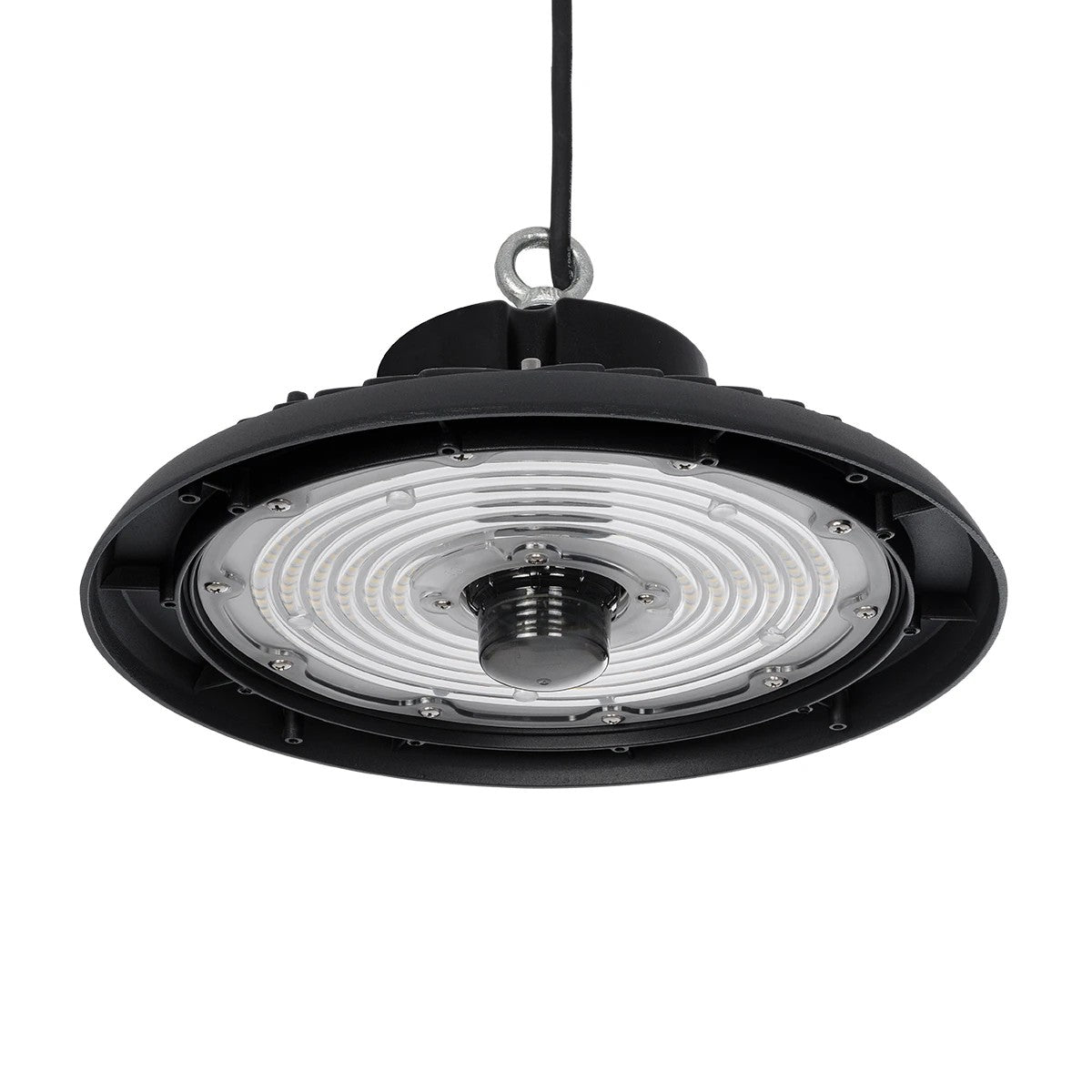 GLOBOSTAR® INDUSTRY 61706 Βιομηχανικό Φωτιστικό Καμπάνα High Bay UFO Τεχνολογίας Smart Group Linkable Control System 2.4Ghz με Αισθητήρα Κίνησης Microwave LED 200W 30000lm SDCM<5 90° AC 85-265V Αδιάβροχο IP65 IK08 Μαύρο Χυτό Αλουμίνιο - Φυσικό Λευκό 50... - ledmania.gr