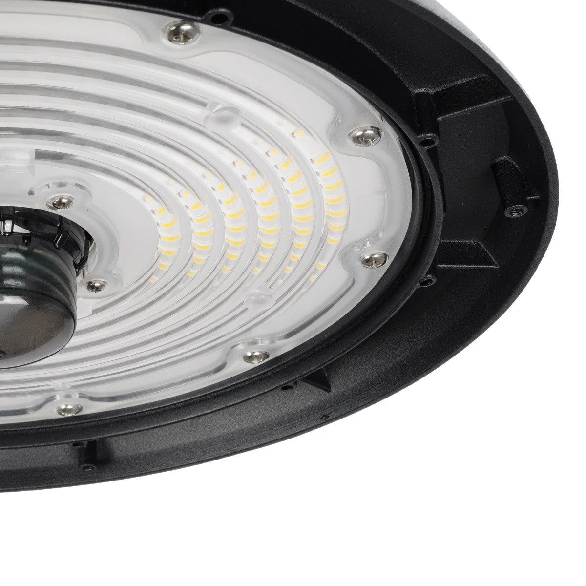 GLOBOSTAR® INDUSTRY 61706 Βιομηχανικό Φωτιστικό Καμπάνα High Bay UFO Τεχνολογίας Smart Group Linkable Control System 2.4Ghz με Αισθητήρα Κίνησης Microwave LED 200W 30000lm SDCM<5 90° AC 85-265V Αδιάβροχο IP65 IK08 Μαύρο Χυτό Αλουμίνιο - Φυσικό Λευκό 50... - ledmania.gr