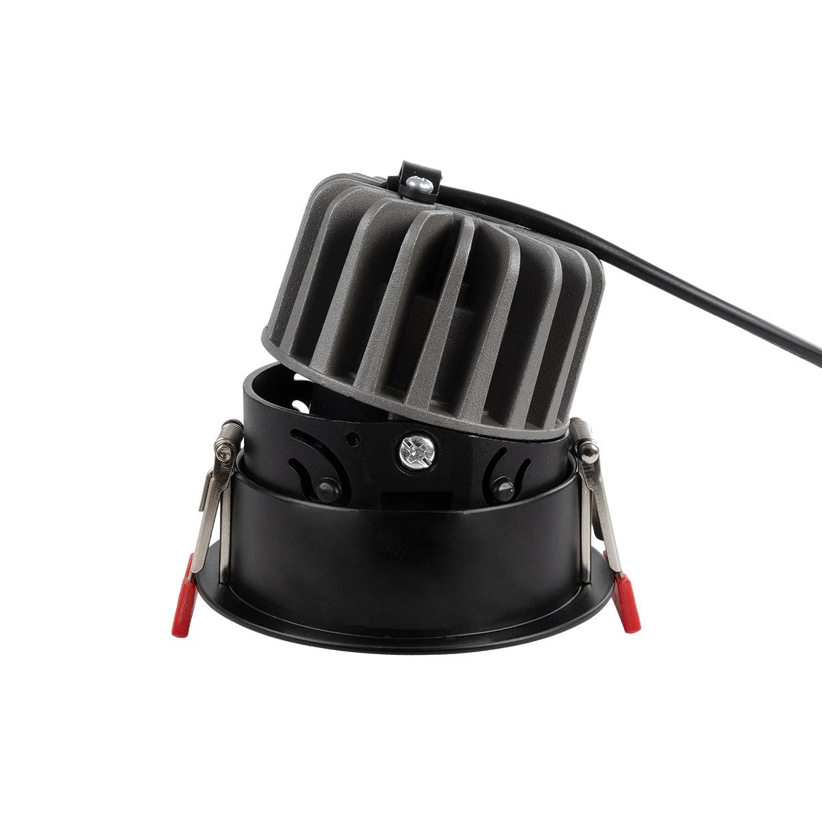 kelvo® PINADO KLV-101-0128 Χωνευτό Downlight Σποτ LED 7W 875lm 15° AC 220-240V IP20 Φυσικό Λευκό 4500K - Bridgelux COB Chip & TÜV SÜD Driver - Μαύρο Ματ - Μ8.3 x Π8.3 x Υ8.16cm / Q7.3cm - 5 Χρόνια Εγγύηση - ledmania.gr