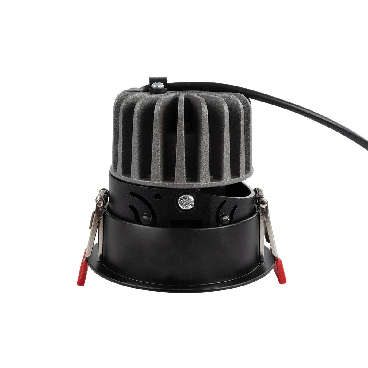kelvo® PINADO KLV-101-0126 Χωνευτό Downlight Σποτ LED 7W 840lm 15° AC 220-240V IP20 Θερμό Λευκό 2700K - Bridgelux COB Chip & TÜV SÜD Driver - Μαύρο Ματ - Μ8.3 x Π8.3 x Υ8.16cm / Q7.3cm - 5 Χρόνια Εγγύηση - ledmania.gr
