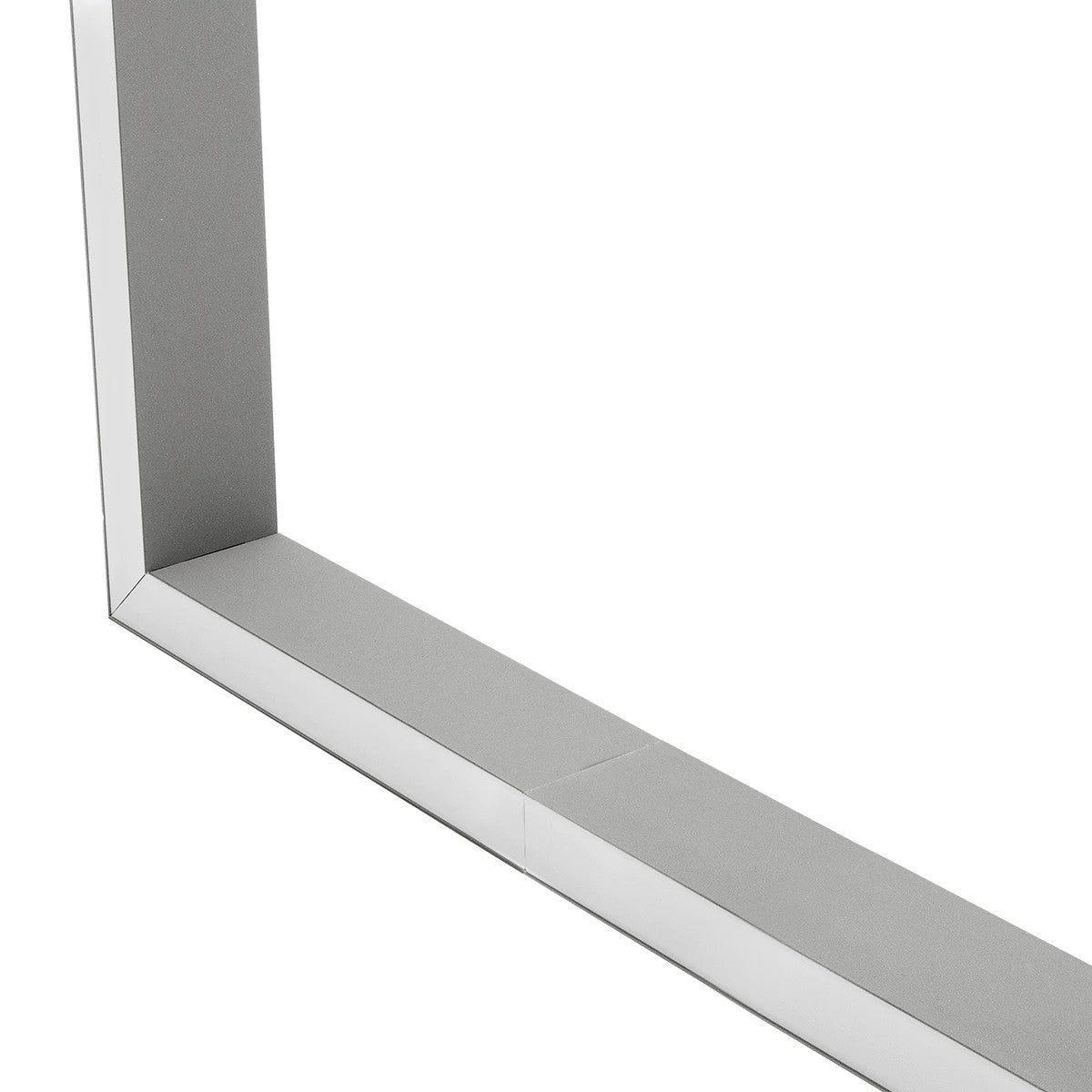 GLOBOSTAR® ALP-CORNER-SIDE90 LUMILINE 61768 Επιφανειακό / Κρεμαστό Προφίλ Αλουμινίου Γωνία με Λευκό Γαλακτερό Πατητό Κάλυμμα για Ταινίες LED IP20 - Γκρι Ανθρακί Ματ - Μ30 x Π3.5 x Υ7cm - ledmania.gr