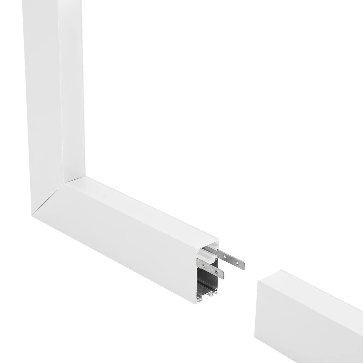 GLOBOSTAR® ALP-CORNER-IN90 LUMILINE 61769 Επιφανειακό / Κρεμαστό Προφίλ Αλουμινίου Γωνία με Λευκό Γαλακτερό Πατητό Κάλυμμα για Ταινίες LED IP20 - Λευκό Ματ - Μ30 x Π3.5 x Υ7cm - ledmania.gr