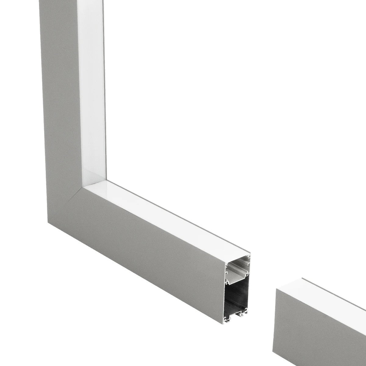 GLOBOSTAR® ALP-CORNER-IN90 LUMILINE 61771 Επιφανειακό / Κρεμαστό Προφίλ Αλουμινίου Γωνία με Λευκό Γαλακτερό Πατητό Κάλυμμα για Ταινίες LED IP20 - Γκρι Ανθρακί Ματ - Μ30 x Π3.5 x Υ7cm - ledmania.gr