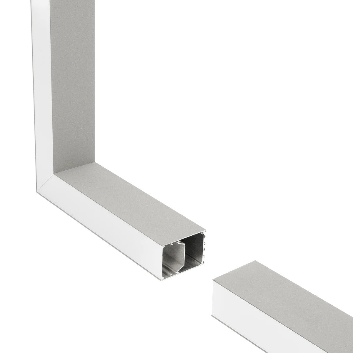 GLOBOSTAR® ALP-CORNER-SIDE90 BRIGHTRAIL 61779 Επιφανειακό / Κρεμαστό Προφίλ Αλουμινίου Γωνία με Λευκό Γαλακτερό Πατητό Κάλυμμα για Ταινίες LED IP20 - Γκρι Ανθρακί Ματ - Μ30 x Π5 x Υ7.5cm - ledmania.gr