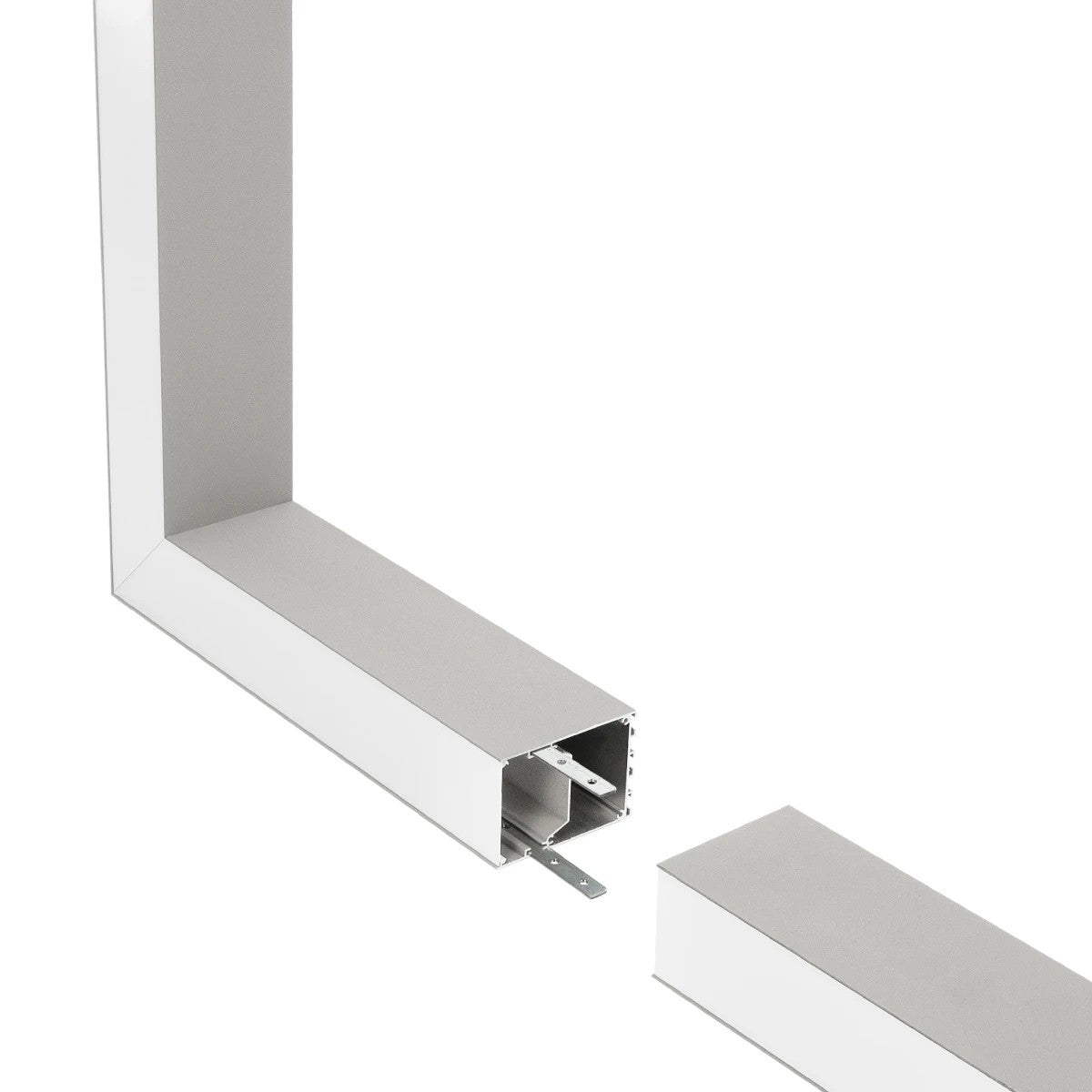 GLOBOSTAR® ALP-CORNER-SIDE90 BRIGHTRAIL 61779 Επιφανειακό / Κρεμαστό Προφίλ Αλουμινίου Γωνία με Λευκό Γαλακτερό Πατητό Κάλυμμα για Ταινίες LED IP20 - Γκρι Ανθρακί Ματ - Μ30 x Π5 x Υ7.5cm - ledmania.gr