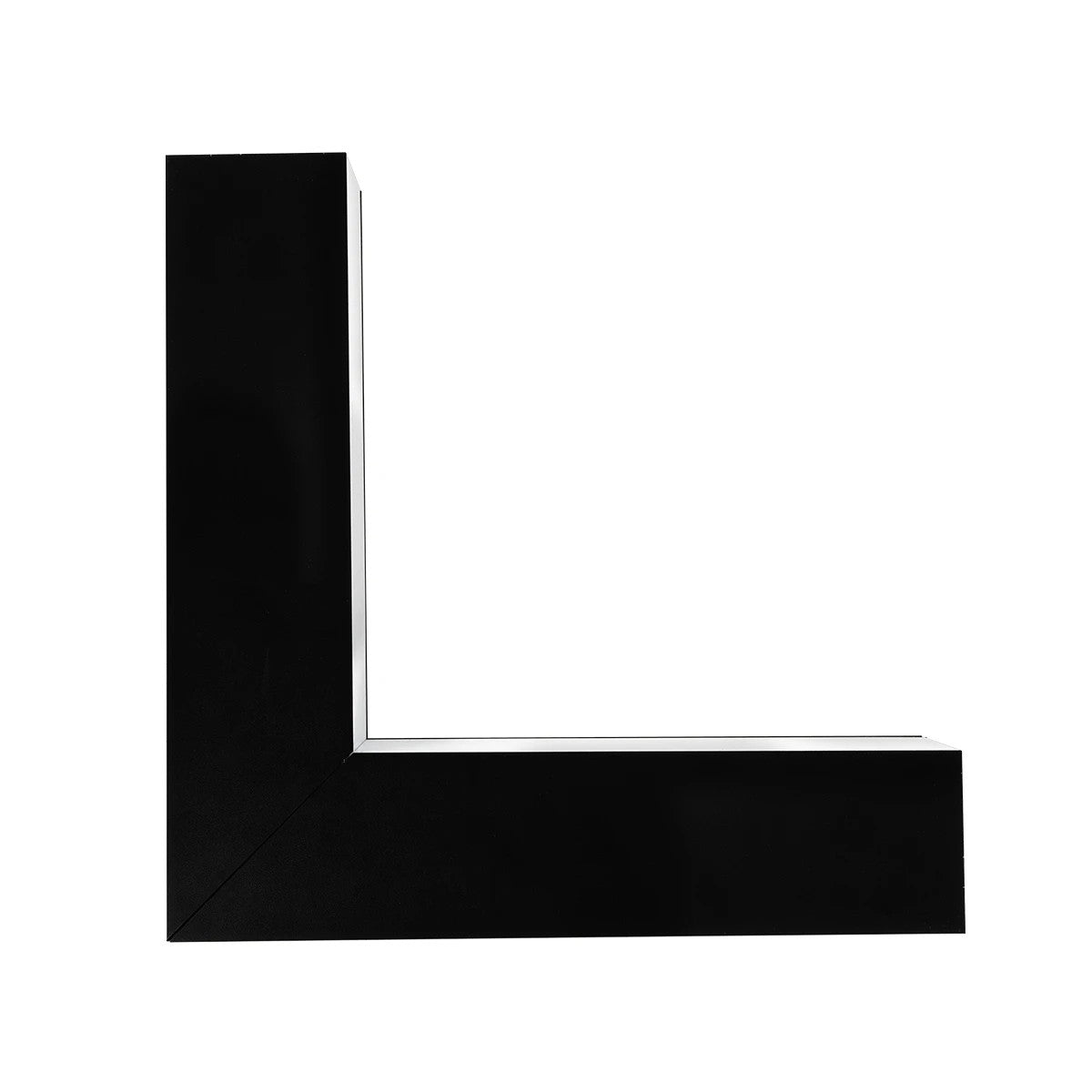 GLOBOSTAR® ALP-CORNER-IN90 BRIGHTRAIL 61781 Επιφανειακό / Κρεμαστό Προφίλ Αλουμινίου Γωνία με Λευκό Γαλακτερό Πατητό Κάλυμμα για Ταινίες LED IP20 - Μαύρο Ματ - Μ30 x Π5 x Υ7.5cm - ledmania.gr