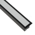 GLOBOSTAR® ALP-LINEAR RECESSA 61786-3M Χωνευτό Προφίλ Αλουμινίου με Λευκό Γαλακτερό Πατητό Κάλυμμα για Ταινίες LED IP20 - Μαύρο Ματ - Μ300 x Π3.5 x Υ4cm - ledmania.gr