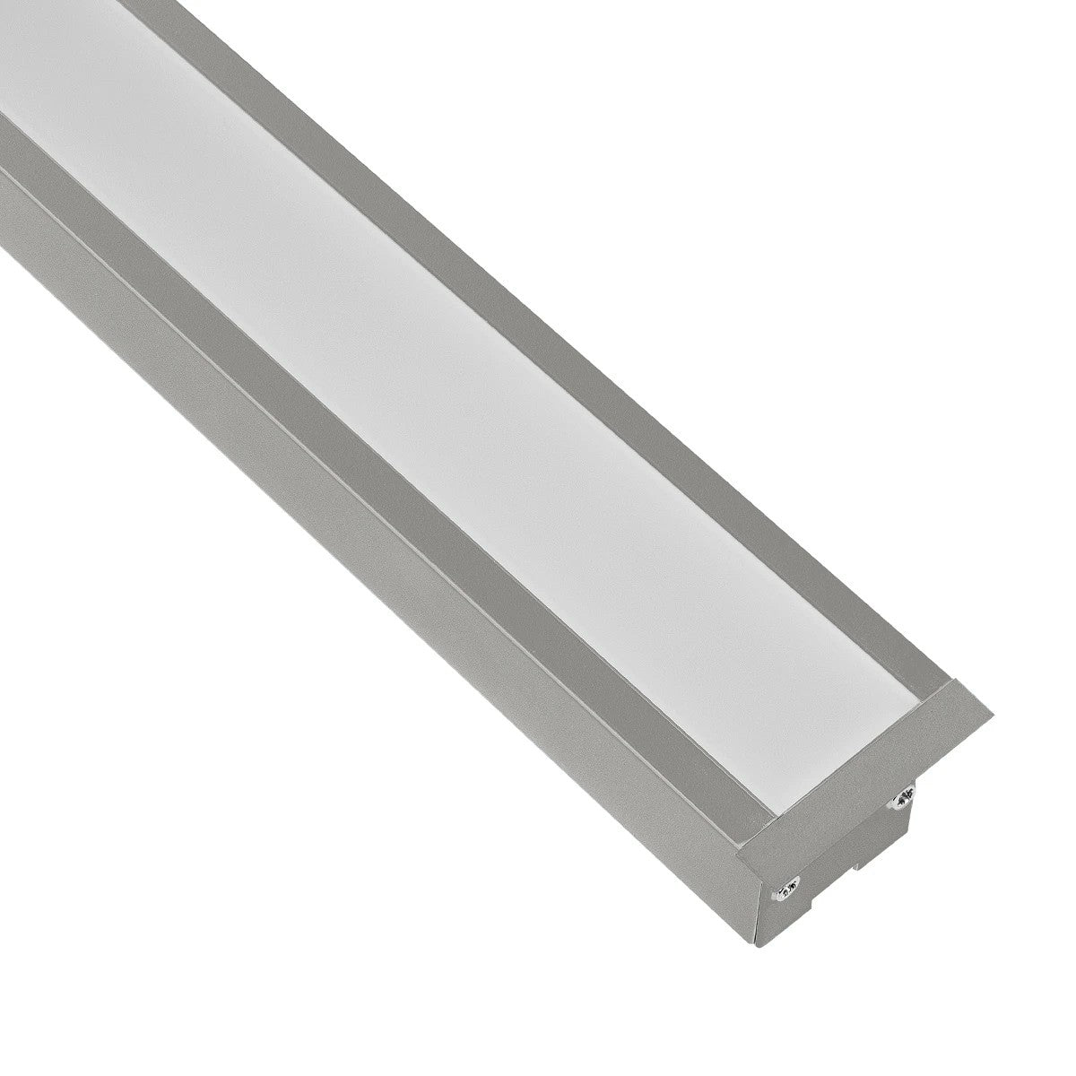 GLOBOSTAR® ALP-LINEAR RECESSA 61787-3M Χωνευτό Προφίλ Αλουμινίου με Λευκό Γαλακτερό Πατητό Κάλυμμα για Ταινίες LED IP20 - Γκρι Ανθρακί Ματ - Μ300 x Π3.5 x Υ4cm - ledmania.gr
