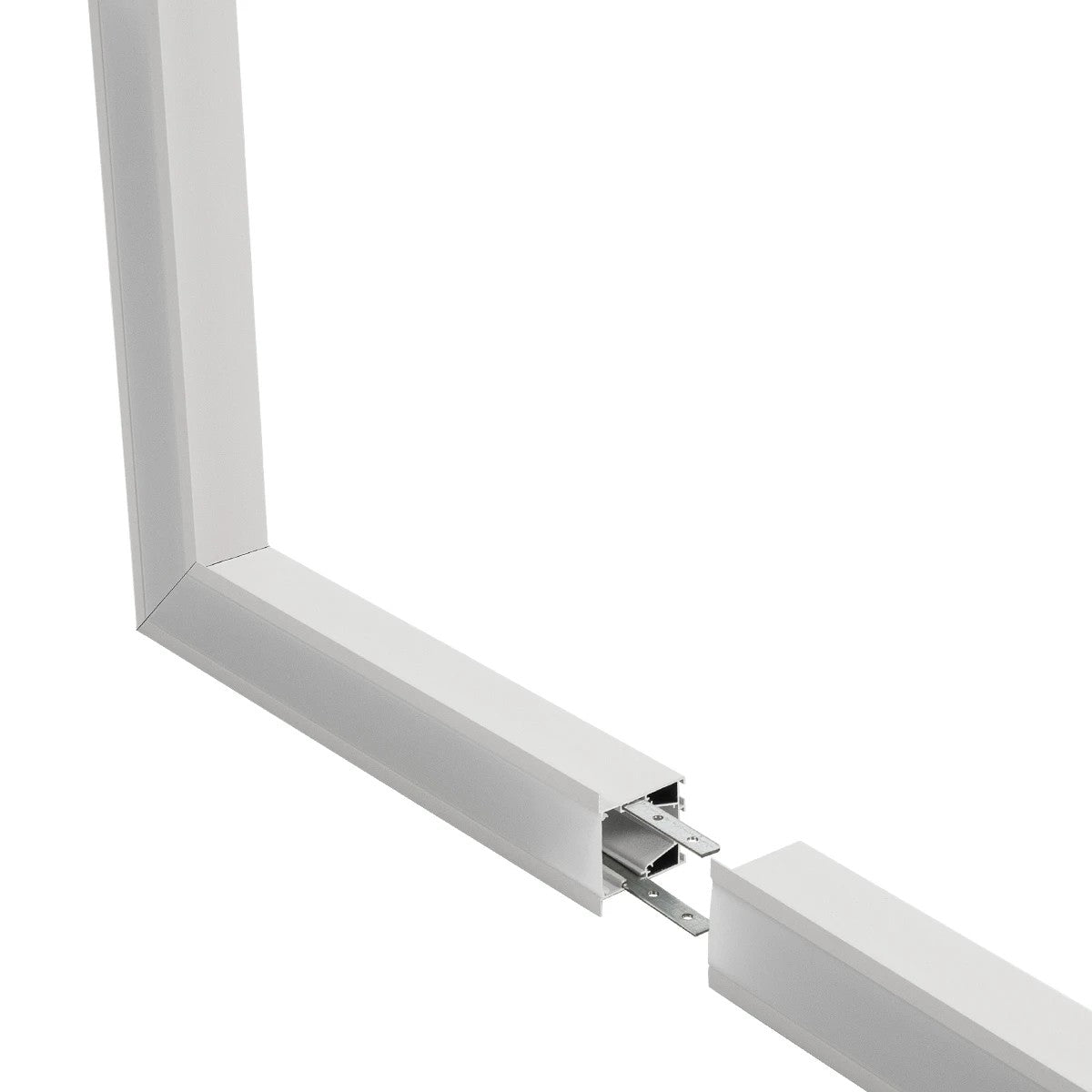 GLOBOSTAR® ALP-CORNER-SIDE90 RECESSA 61788 Χωνευτό Προφίλ Αλουμινίου Γωνία με Λευκό Γαλακτερό Πατητό Κάλυμμα για Ταινίες LED IP20 - Λευκό Ματ - Μ30 x Π3.5 x Υ4cm - ledmania.gr