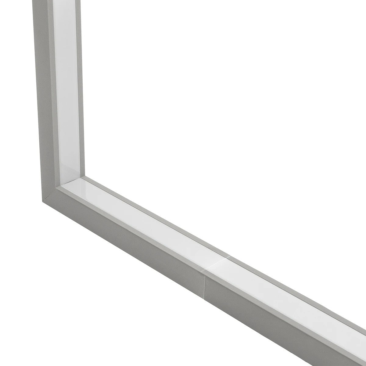 GLOBOSTAR® ALP-CORNER-IN90 RECESSA 61793 Χωνευτό Προφίλ Αλουμινίου Γωνία με Λευκό Γαλακτερό Πατητό Κάλυμμα για Ταινίες LED IP20 - Γκρι Ανθρακί Ματ - Μ30 x Π3.5 x Υ4cm - ledmania.gr