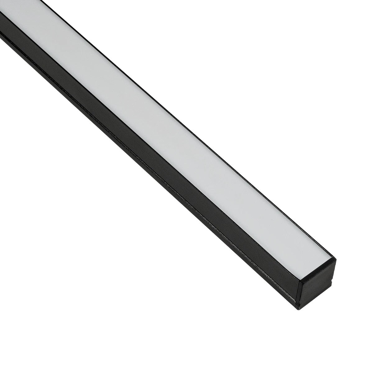GLOBOSTAR® ALP-LINEAR GLOWTRACK 61797-3M Επιφανειακό Προφίλ Αλουμινίου με Λευκό Γαλακτερό Πατητό Κάλυμμα για Ταινίες LED IP20 - Μαύρο Ματ - Μ300 x Π2 x Υ2cm - Πακέτο 5 Τεμαχίων - ledmania.gr