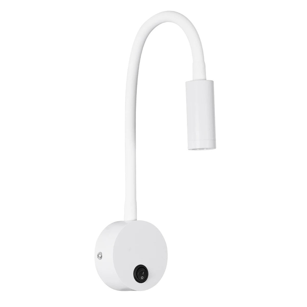 GLOBOSTAR® GOOSE 61688 Μοντέρνο Φωτιστικό Τοίχου - Απλίκα Ξενοδοχείου Reading Light LED 3W 300lm 36° AC 220-240V IP20 Θερμό Λευκό 2700K - CREE XPE Chip & TÜV SÜD Driver - Λευκό Ματ - Μ6.5 x Π15 x Υ24.5cm - 3 Χρόνια Εγγύηση - ledmania.gr