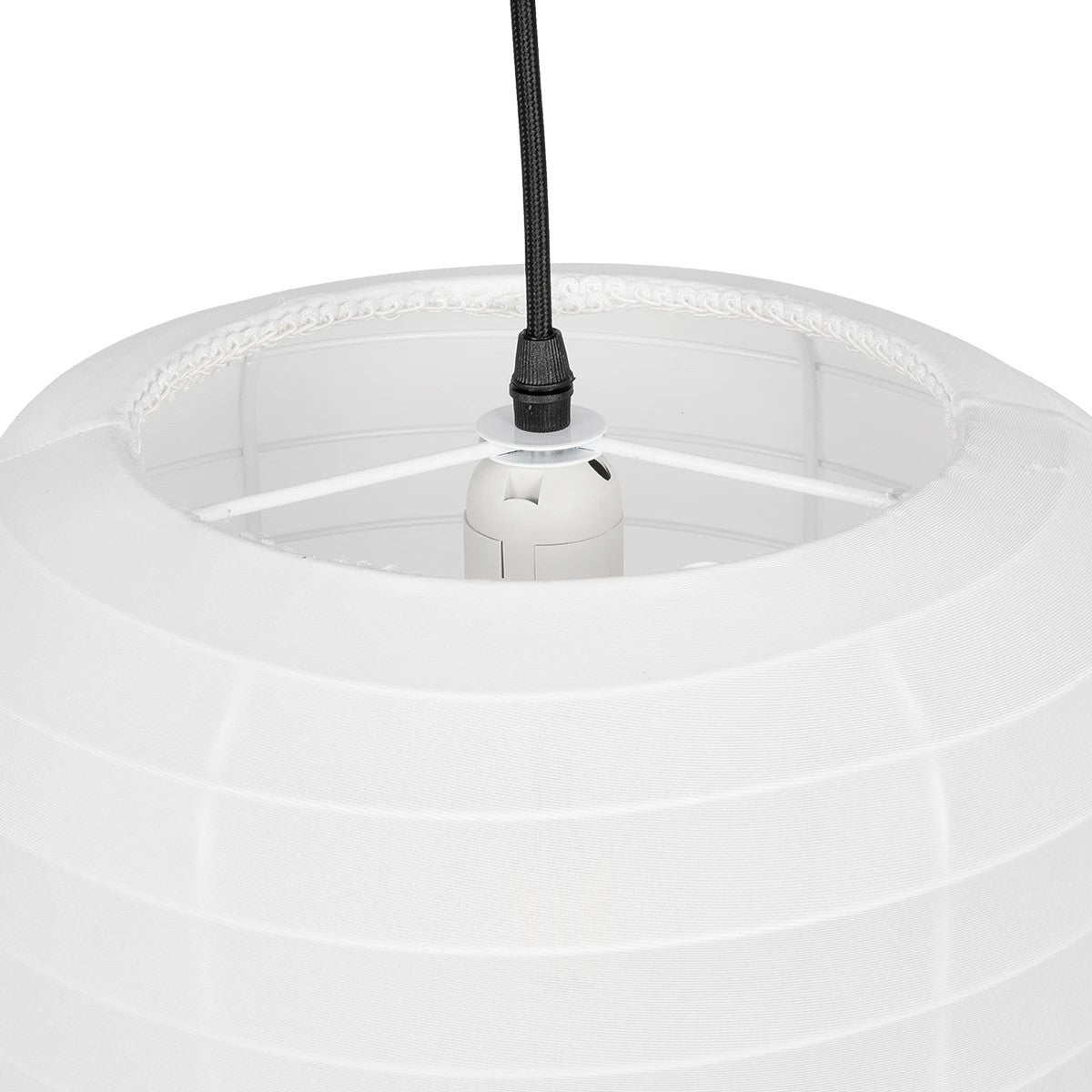 GLOBOSTAR® ROMINA 62000 Μοντέρνο Κρεμαστό Φωτιστικό Οροφής με Ντουί 1 x E27 AC 220-240V IP20 - Λευκό - Μ30 x Π30 x Υ35cm - ledmania.gr