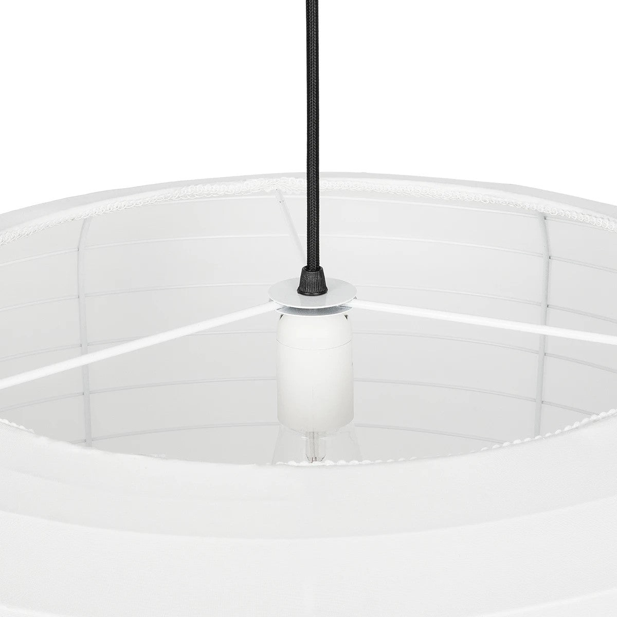 GLOBOSTAR® ROMINA 62001 Μοντέρνο Κρεμαστό Φωτιστικό Οροφής με Ντουί 1 x E27 AC 220-240V IP20 - Λευκό - Μ60 x Π60 x Υ65cm - ledmania.gr