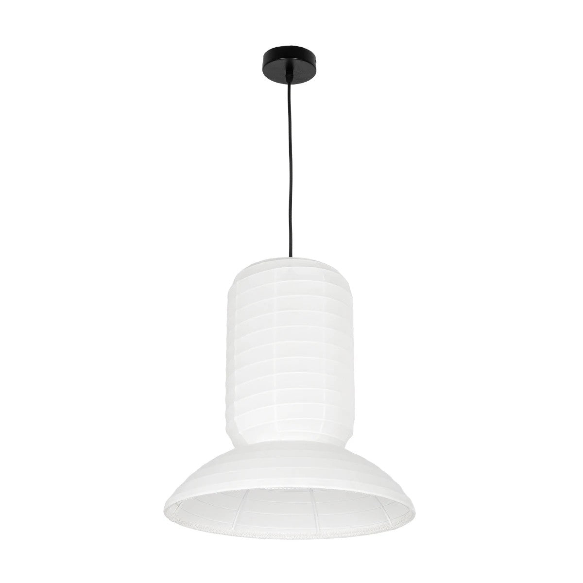 GLOBOSTAR® ROMINA 62002 Μοντέρνο Κρεμαστό Φωτιστικό Οροφής με Ντουί 1 x E27 AC 220-240V IP20 - Λευκό - Μ40 x Π40 x Υ28cm - ledmania.gr