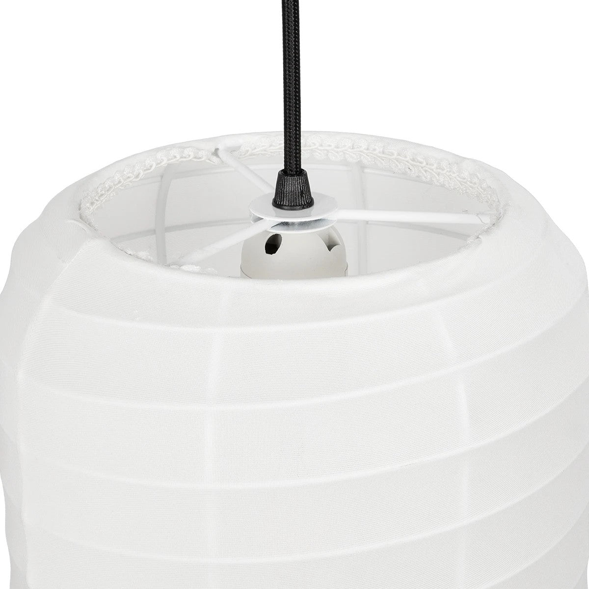 GLOBOSTAR® ROMINA 62002 Μοντέρνο Κρεμαστό Φωτιστικό Οροφής με Ντουί 1 x E27 AC 220-240V IP20 - Λευκό - Μ40 x Π40 x Υ28cm - ledmania.gr