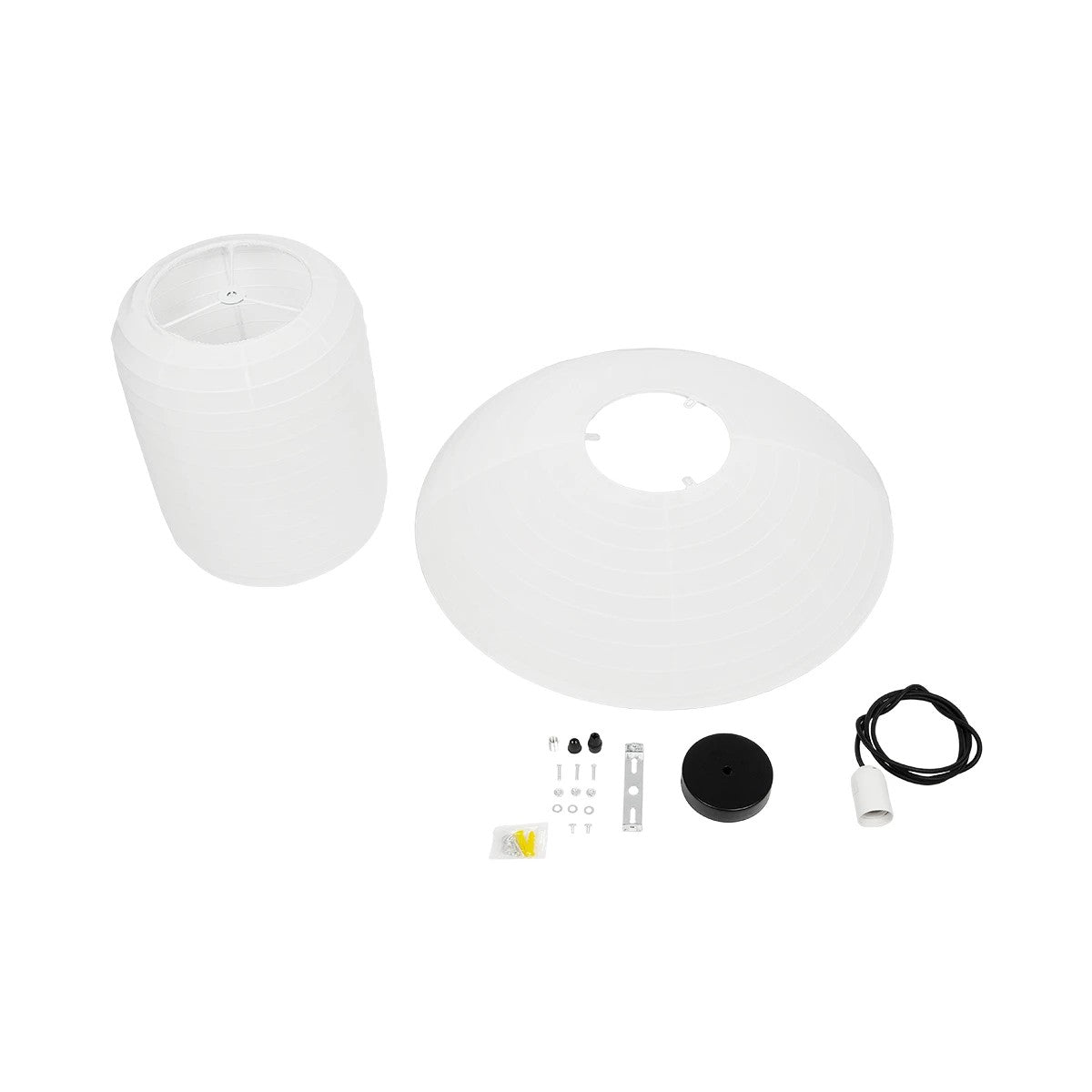 GLOBOSTAR® ROMINA 62003 Μοντέρνο Κρεμαστό Φωτιστικό Οροφής με Ντουί 1 x E27 AC 220-240V IP20 - Λευκό - Μ60 x Π60 x Υ48cm - ledmania.gr