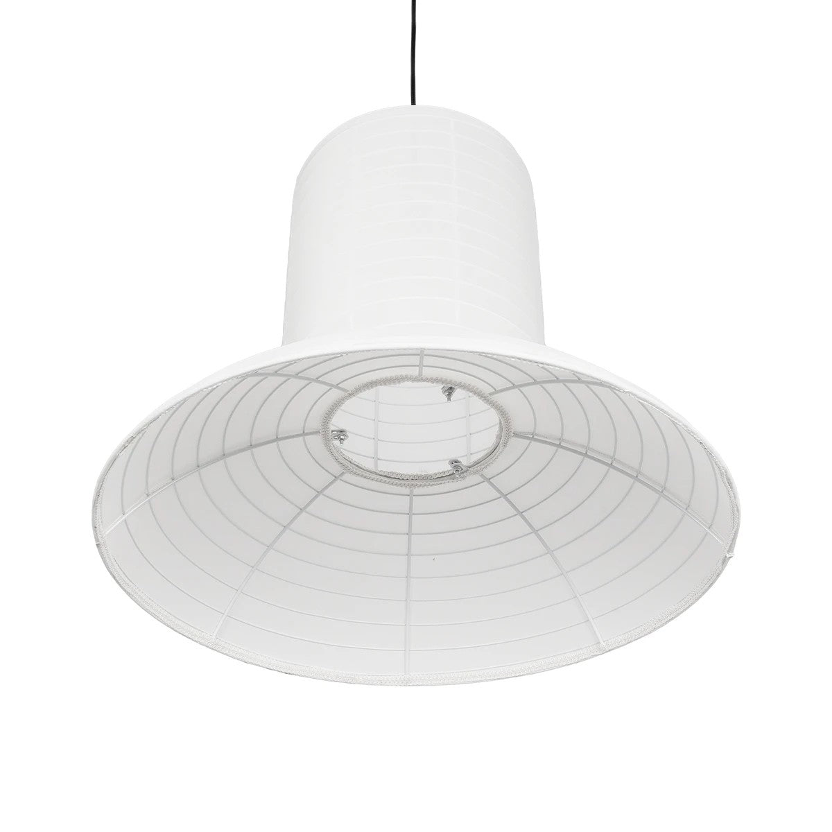 GLOBOSTAR® ROMINA 62003 Μοντέρνο Κρεμαστό Φωτιστικό Οροφής με Ντουί 1 x E27 AC 220-240V IP20 - Λευκό - Μ60 x Π60 x Υ48cm - ledmania.gr