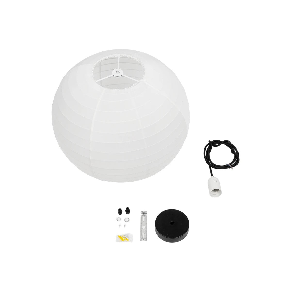 GLOBOSTAR® ROMINA 62004 Μοντέρνο Κρεμαστό Φωτιστικό Οροφής με Ντουί 1 x E27 AC 220-240V IP20 - Λευκό - Μ40 x Π40 x Υ40cm - ledmania.gr