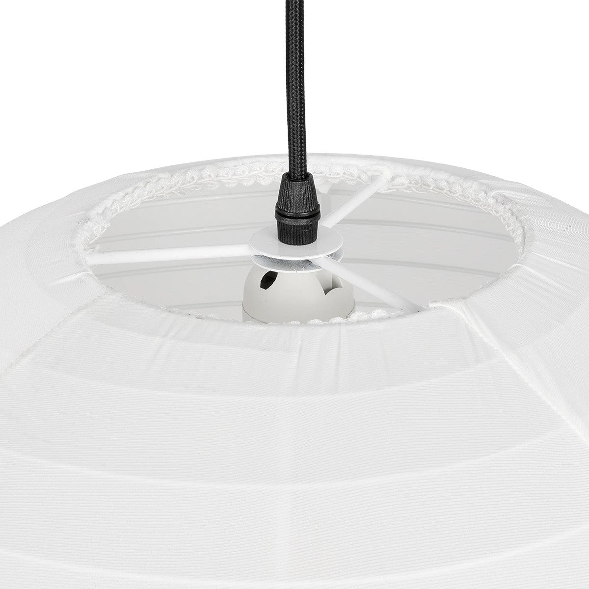 GLOBOSTAR® ROMINA 62004 Μοντέρνο Κρεμαστό Φωτιστικό Οροφής με Ντουί 1 x E27 AC 220-240V IP20 - Λευκό - Μ40 x Π40 x Υ40cm - ledmania.gr