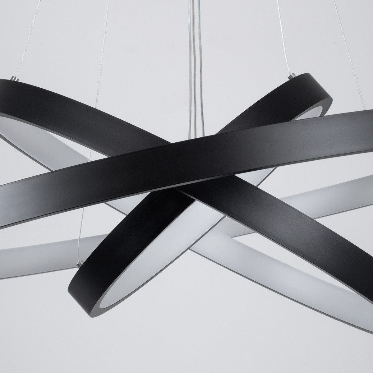kelvo® NEMESIS KLV-101-0220-V2 Κρεμαστό Φωτιστικό Οροφής LED 120W 12000lm 180° AC 220-240V IP20 Ρυθμιζόμενο Λευκό CCT με Χειριστήριο από 2700K έως 6000K Dimmable - Lumileds SMD Chip - Μαύρο Ματ - Μ80 x Π80 x Υ80cm - 3 Χρόνια Εγγύηση