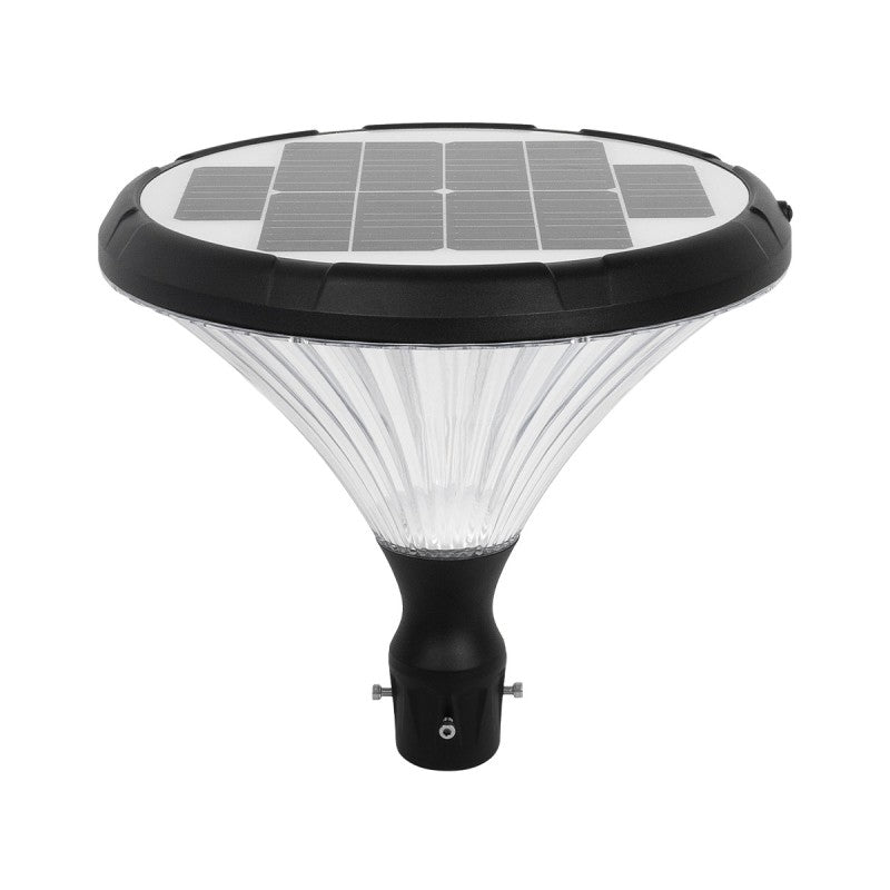 GLOBOSTAR® SQUARE 90503 Φωτιστικό Κεφαλής Post Top Πλατείας/Πάρκου/Κήπου LED 40W 1600lm 120° DC 5V με Ενσωματωμένο Φωτοβολταϊκό Panel 5V 25W & Επαναφορτιζόμενη Μπαταρία Li-ion 3.2V 30000mAh με Αισθητήρα Κίνησης-Ημέρας-Νύχτας Αδιάβροχο IP65 Θερμό Λευκό ...