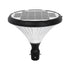 GLOBOSTAR® SQUARE 90503 Φωτιστικό Κεφαλής Post Top Πλατείας/Πάρκου/Κήπου LED 40W 1600lm 120° DC 5V με Ενσωματωμένο Φωτοβολταϊκό Panel 5V 25W & Επαναφορτιζόμενη Μπαταρία Li-ion 3.2V 30000mAh με Αισθητήρα Κίνησης-Ημέρας-Νύχτας Αδιάβροχο IP65 Θερμό Λευκό ...