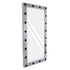 GloboStar® MAKEUP MIRROR-160x80-6 Μοντέρνος Καθρέπτης Μακιγιάζ με Πλαίσιο Φυσικού Ξύλου με Διακόπτη On/Off 20 x E27 AC220-240V - Μ80 x Π7 x Υ160cm - Γκρι Ανθρακί - ledmania.gr