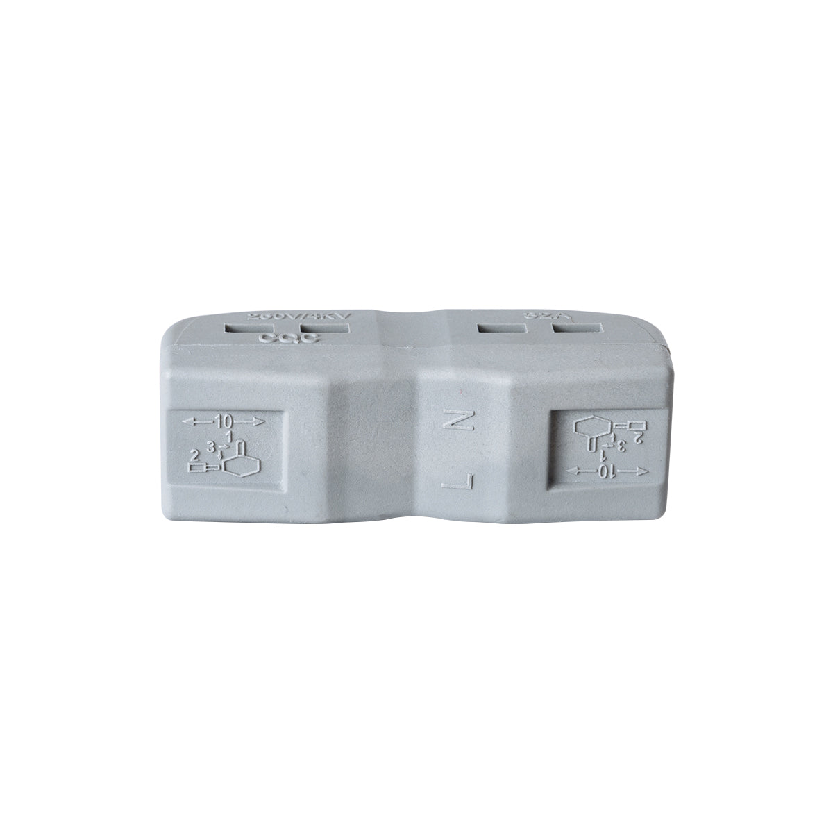 GLOBOSTAR® FAST-CONNECT 69911 Διπλή Κλέμα Ταχείας Σύνδεσης & Διακλάδωσης Καλωδίων - 2 x Είσοδοι & 2 x Έξοδοι με Συμβατή Διατομή Καλωδίων 0.08mm² έως 2.5mm² - 250V/4KV 32A Max IP20 - Γκρι με Πορτοκαλί & Μπλε - Μ2 x Π4 x Υ1.5cm - Πακέτο 5 Τεμαχίων - ledmania.gr