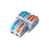 GLOBOSTAR® FAST-CONNECT 69913 Διπλή σε Τετραπλή Κλέμα Ταχείας Σύνδεσης & Διακλάδωσης Καλωδίων - 2 x Είσοδοι & 4 x Έξοδοι με Συμβατή Διατομή Καλωδίων 0.08mm² έως 2.5mm² - 250V/4KV 32A Max IP20 - Γκρι με Πορτοκαλί & Μπλε - Μ2.6 x Π4 x Υ1.5cm - Πακέτο 5 Τ... - ledmania.gr