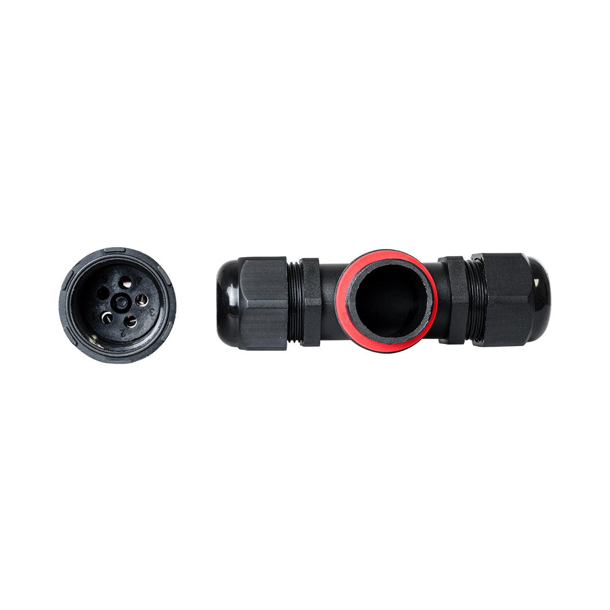 GLOBOSTAR® FAST-CONNECT 69917 Τριπλός Τ Σύνδεσμος Ταχείας Σύνδεσης & Διακλάδωσης Καλωδίων - 1 x Είσοδος & 2 x Έξοδος - Εσωτερική Τριπλή Κλέμα με Συμβατή Διατομή Καλωδίων 3 x 0.5mm² έως 3 x 2.5mm² - 450V 24A Max Αδιάβροχο IP68 - Μαύρο - Μ10 x Π10 x Υ3cm - ledmania.gr
