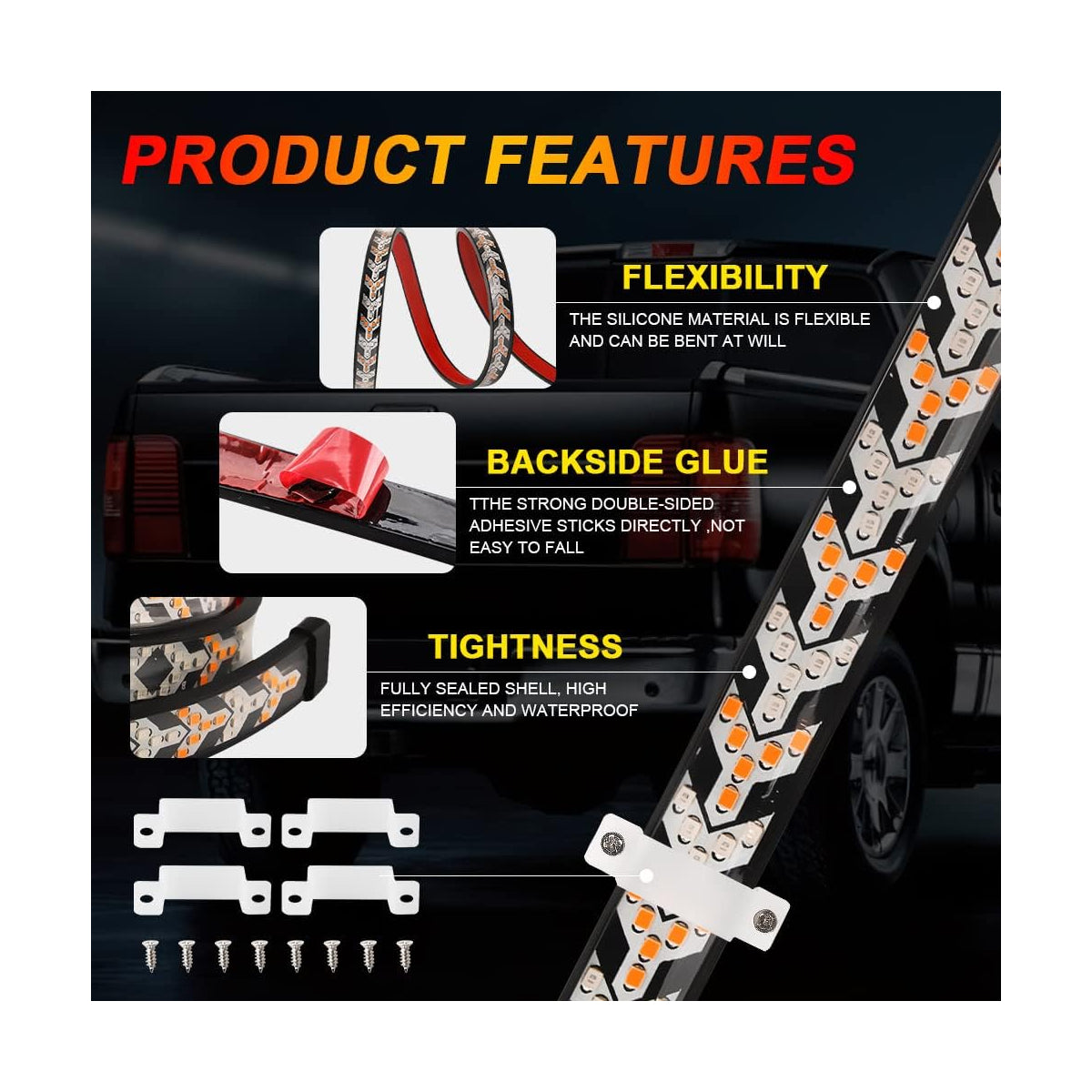 GloboStar® 81735 Car Backlit LED Strip Εύκαμπτη Ταινία 150cm Σήμανσης DRL Αυτοκινήτου 3 Προγραμμάτα Φωτισμού LED SMD 5050 12W DC 9-30V Αδιάβροχη IP65 Πορτοκαλί - Κόκκινο - 2 Χρόνια Εγγύηση - ledmania.gr