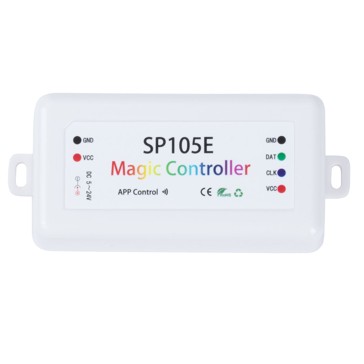GLOBOSTAR® SP105E 70039 WiFi 2.4G Ψηφιακός Pixel Addressable Controller DC 5-12-24V IP20 - WiFi 2.4G - SPI/TTL Protocol 2048 IC - Μ8.5 x Π4.5 x Υ2.2cm - 2 Χρόνια Εγγύηση