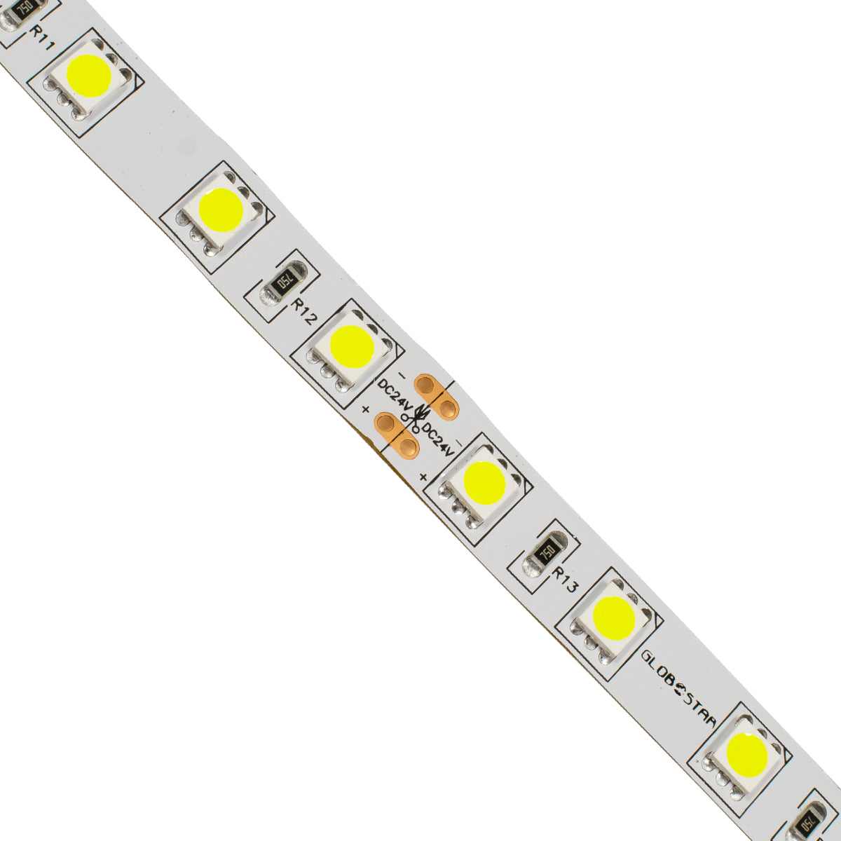 GLOBOSTAR® LUMAR 70220 Ταινία LED 14.4W/m 1584lm/m 120° DC 24V IP20 60 x SMD5050 Chip/m Ψυχρό Λευκό 6000K Dimmable - Μ500 x Π1 x Υ0.2cm - Ρολό 5 Μέτρων - 5 Χρόνια Εγγύηση - ledmania.gr