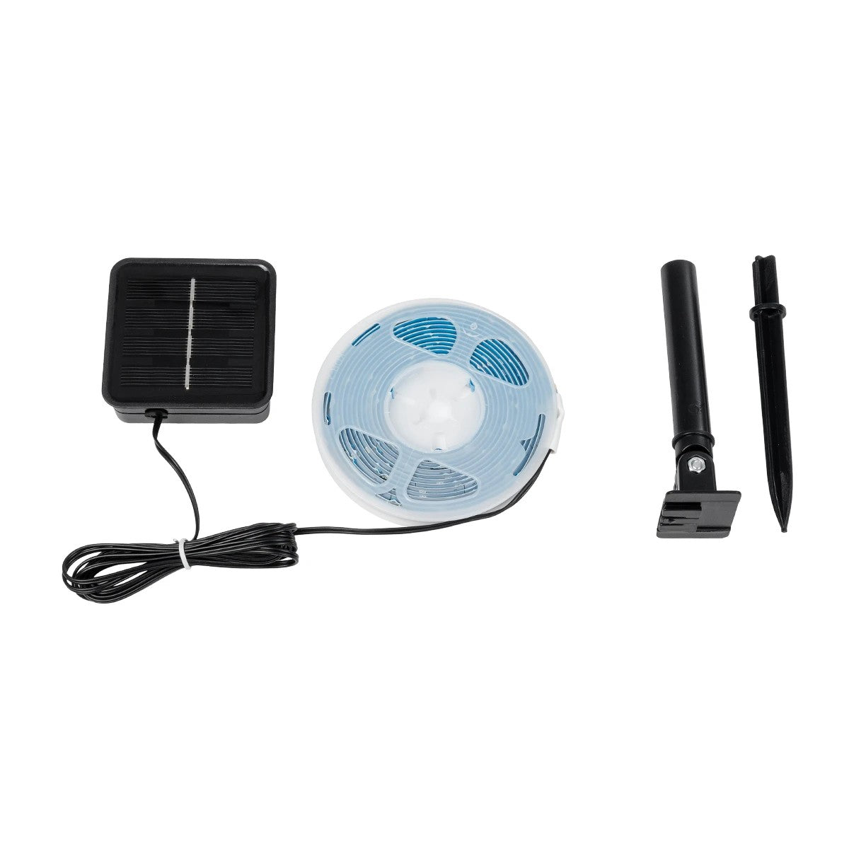 GloboStar® 70420 Αυτόνομο Ηλιακό Φωτοβολταϊκό Σετ με 3m Ταινία LED 180 SMD 2835 Chips 3W 120° IP65 300lm Θερμό Λευκό 3000k - Μ300 x Π0.7 x Υ0.3cm - ledmania.gr