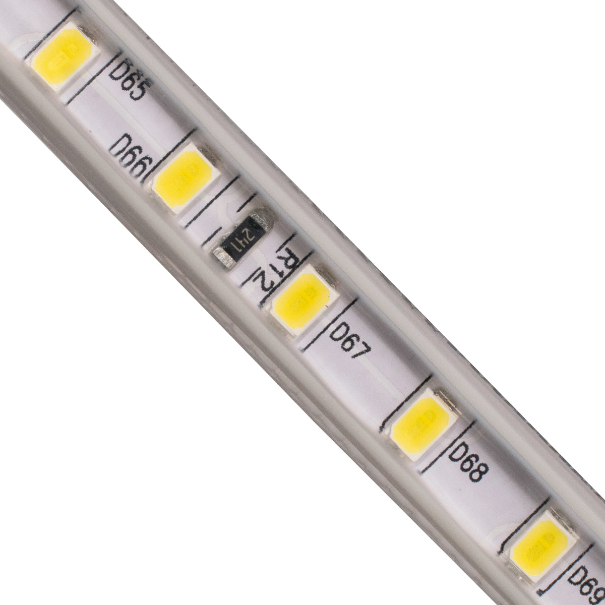 GloboStar® 70501 Slim Ταινία Μονής Σειράς Epistar LED SMD 2835 1m 12W/m 96LED/m 1644lm/m 120° DC 230V Αδιάβροχη IP68 Φυσικό Λευκό 4500K Dimmable - ledmania.gr