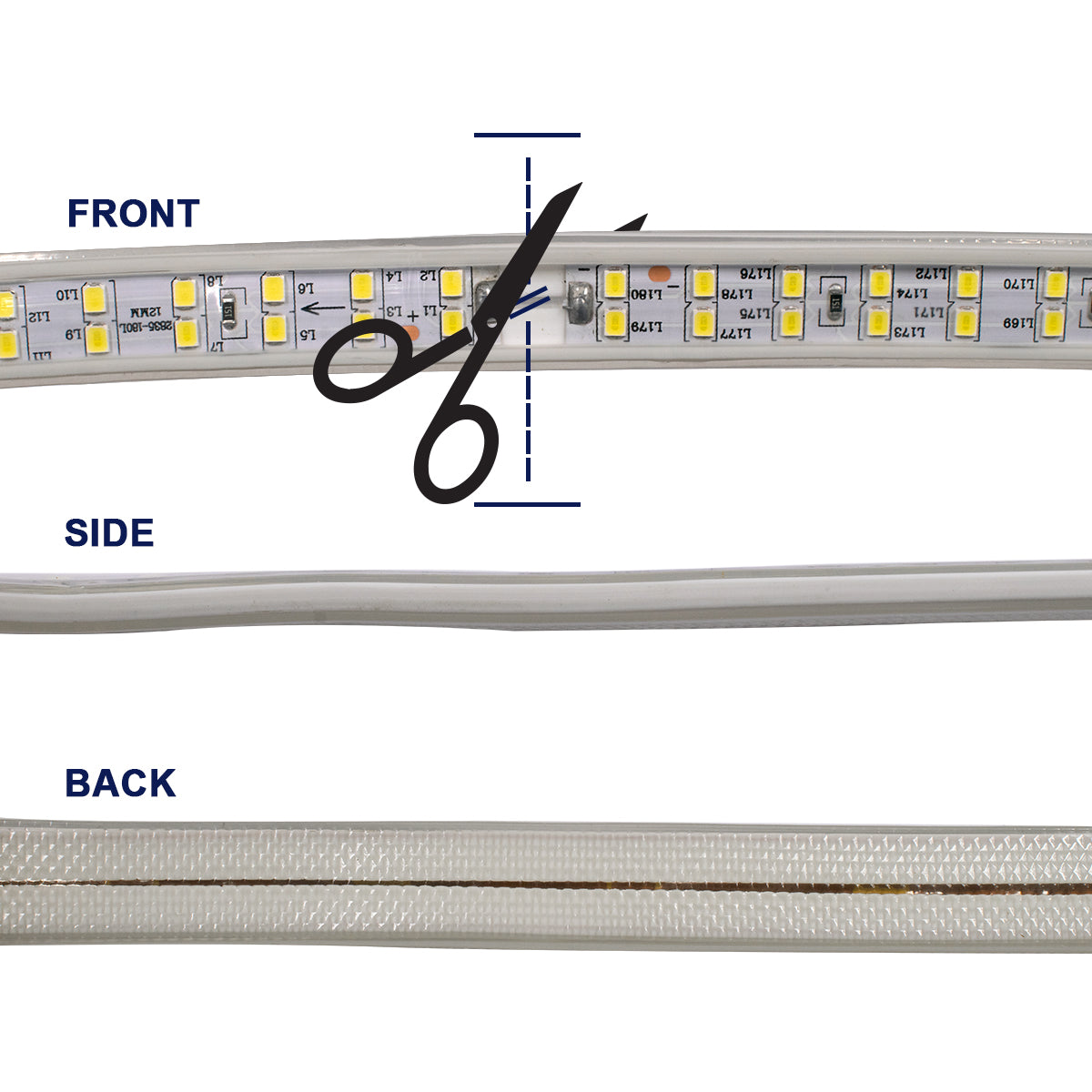 GLOBOSTAR® EPIWIDE 70511 Ταινία LED 24W/m 2880lm/m 120° DC 220-240V Αδιάβροχη IP65 180 x SMD2835 Chip/m Φυσικό Λευκό 4500K Dimmable - M100 x Π1.7 x Υ0.7cm - 3 Χρόνια Εγγύηση - ledmania.gr