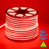 GloboStar® 70563 OVALE 120° Degree Neon Flex Epistar LED SMD 2835 1m 12W/m 120LED/m 1212lm/m 120° DC 24V Αδιάβροχη IP68 Κόκκινο Dimmable - ledmania.gr